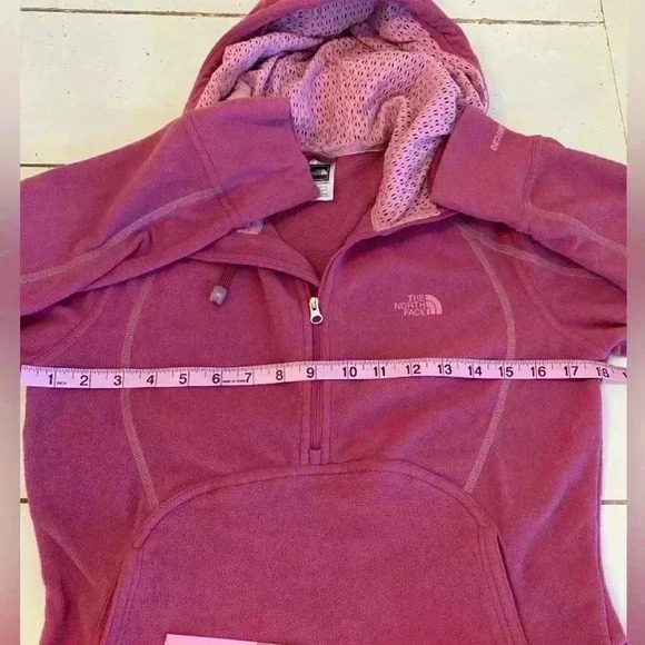 The North Face Fleece Jacket Hoodie Women's Medium Pink 1/2 Zip Outerwear - Picture 5 of 7